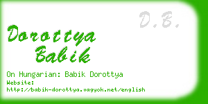 dorottya babik business card